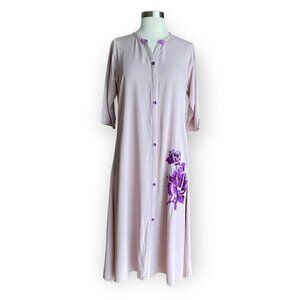 Neeru Kumar Signature Embroidered Tunic Shirt Dress Lilac